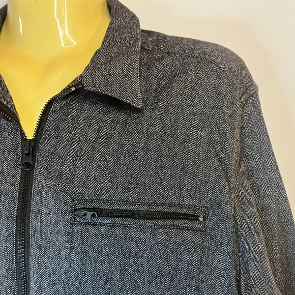 Kenneth Cole Reaction Men's Full Zip Long Sleeve Shirt - Size Large - Picture 2 of 4